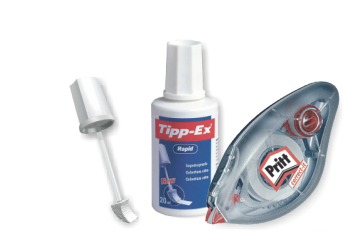 Correctores - Tipp-Ex, Pritt, Imedio. De cinta, líquidos, de